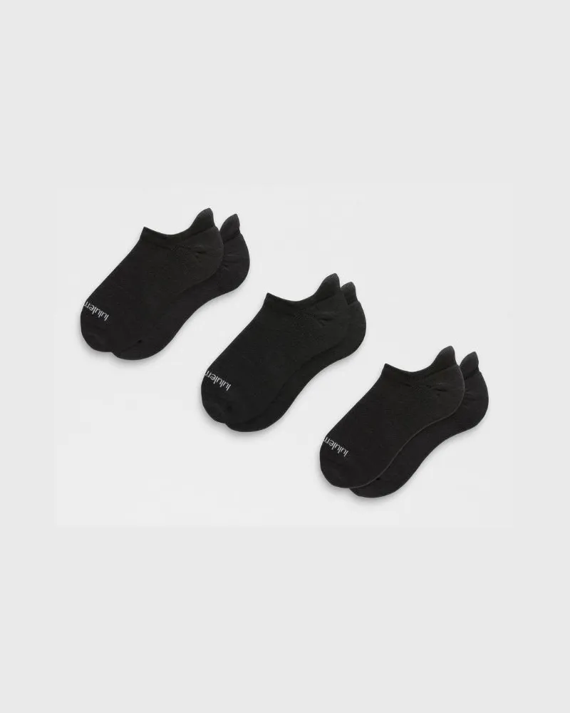 LULULEMON Daily Essential Socken mit Knöchelschutz Unisex 3er-Pack – Größe in Black Black