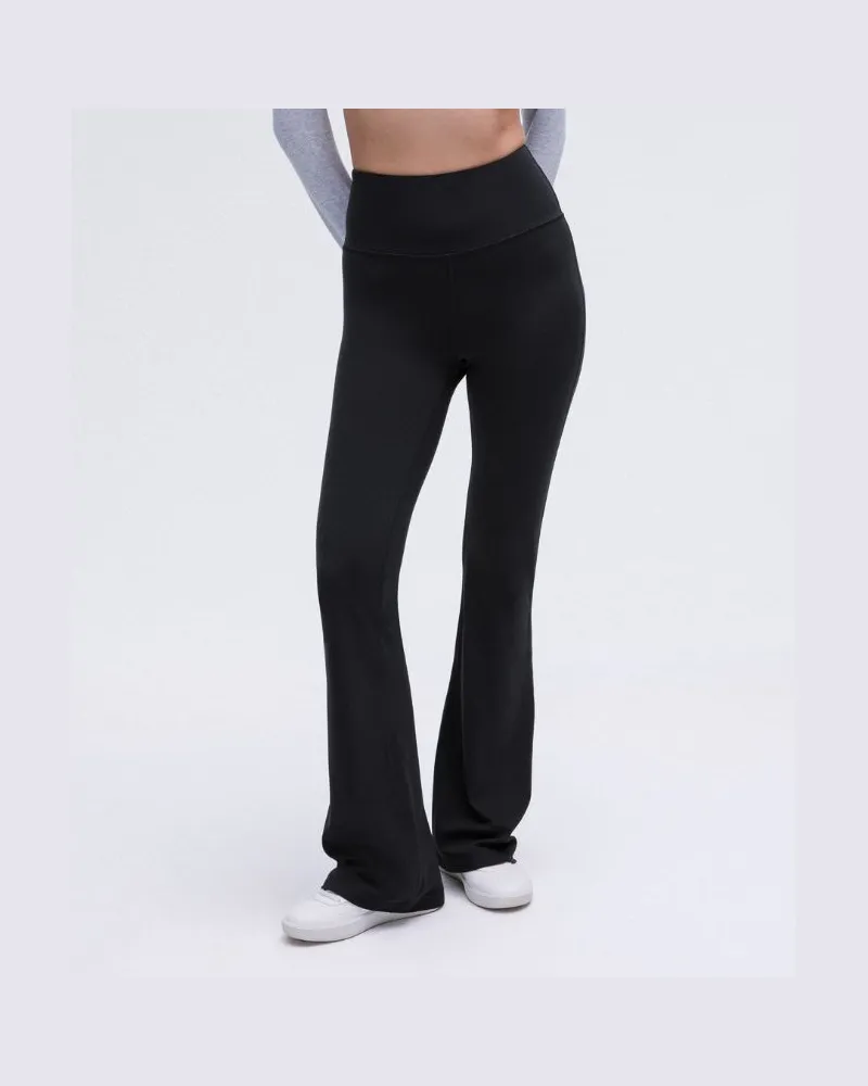 LULULEMON Groove Hose mit ausgestelltem Bein und superhohem Bund aus Nulu Kurz für Frauen – Größe in Black Black
