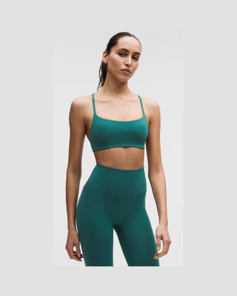 LULULEMON Wunder Train BH mit Racerback-Trägern Leichter Halt A/B-Cups für Frauen – Größe in Deep Marina Deep