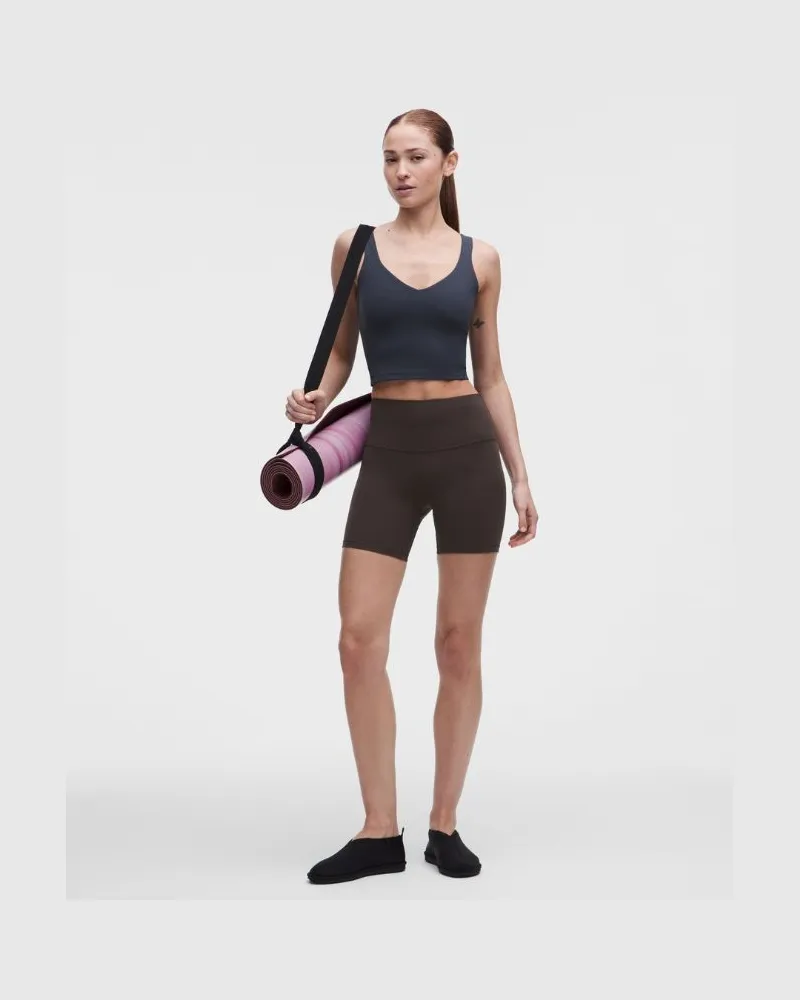 LULULEMON Align Shorts mit hohem Bund für Frauen – 15 cm – Größe in Mahogany Muse Mahogany