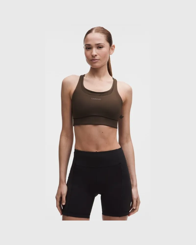 LULULEMON Energy Longline-BH mit Taschen und mittlerem Halt für B/C-Cups Evolve für Frauen – Größe in Walnut Crunch Walnut