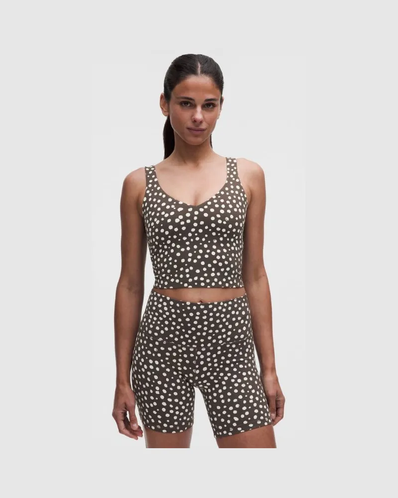 LULULEMON Align Tanktop für Frauen – Größe in Stamp Dot Coconut Ivory Walnut Crunch Stamp