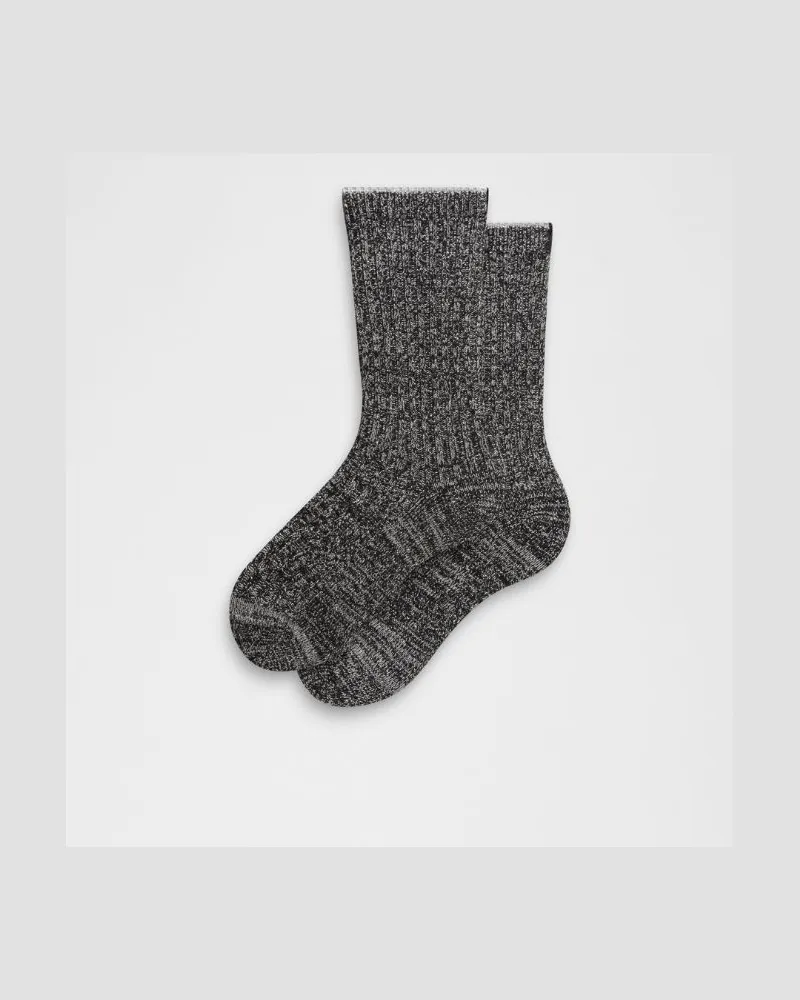 LULULEMON Unisex Crew Length Ragg Socks Shine – Größe in Black Multi/Silver Drop Black