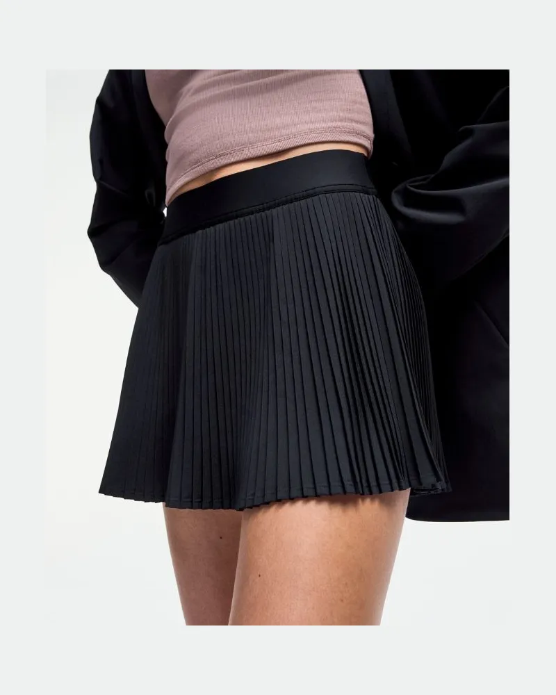 LULULEMON Tennisrock mit hohem Bund und Falten für Frauen – Größe in Schwarz Schwarz