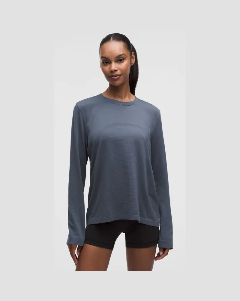 LULULEMON Swiftly Relaxed Langarmshirt e Passform für Frauen – Größe in Dusty Diamond Dusty