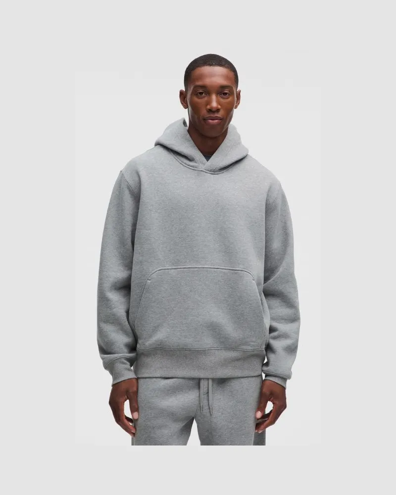 LULULEMON Steady State-Hoodie aus SuperLoft für Männer – Größe in Heathered Vintage Grey/Battleship Heathered