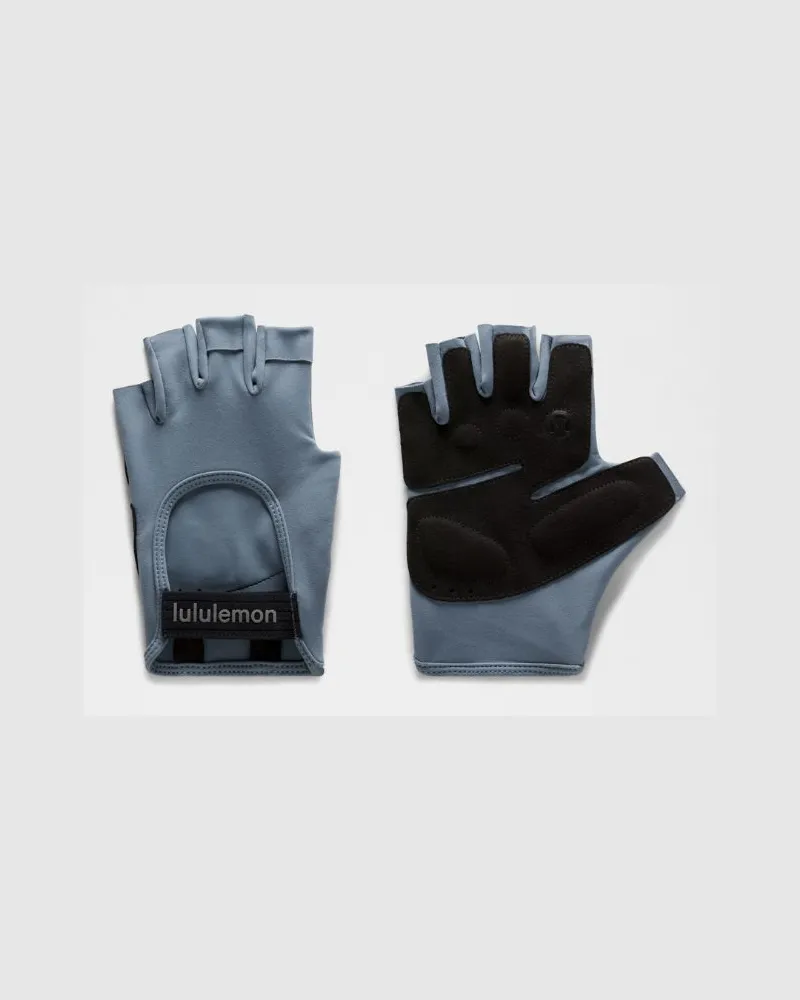 LULULEMON Wunder Train Gepolsterte Handschuhe Unisex – Größe in Steel Blue/Black Steel