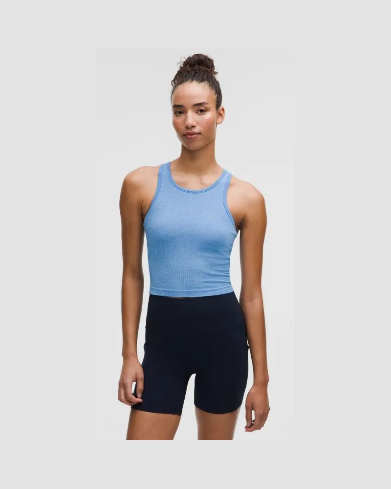 LULULEMON Ebb to Street Crop-Tanktop mit Racerback Leichter Halt für B/C-Cups für Frauen – Größe in Pool Party Pool