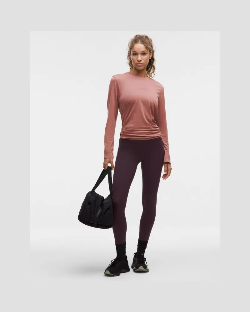 LULULEMON Wunder Train Leggings mit hohem Bund und Taschen für Frauen – 63,5 cm – Größe in Black Plum Black