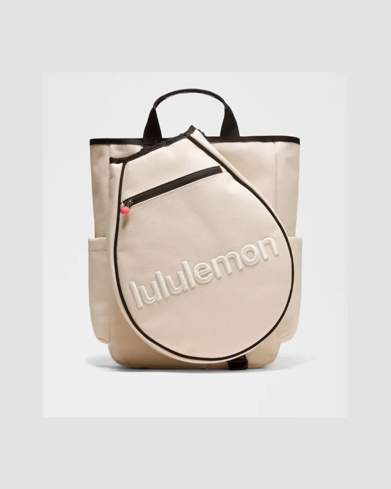 LULULEMON Schlägertasche Schwarz/Weiß – Größe Natural