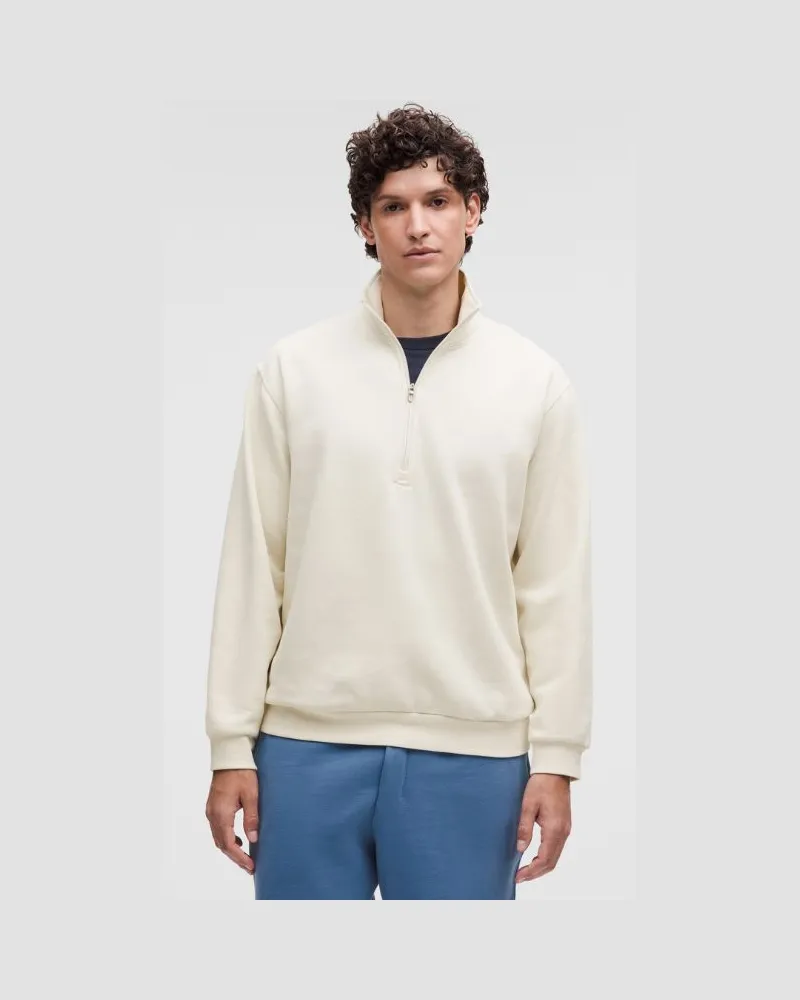 LULULEMON Steady State Sweater mit halblangem Reißverschluss für Männer – Größe in Light Ivory Light