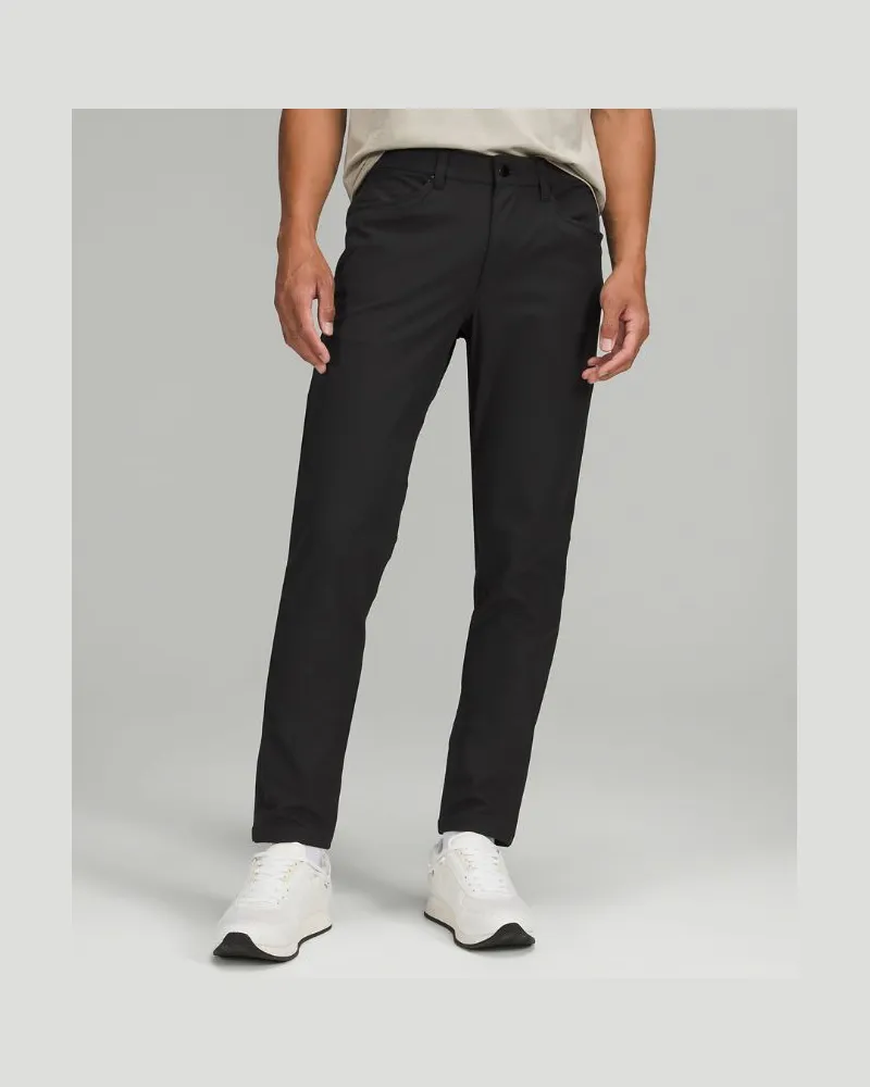 LULULEMON ABC Hose im Slim Fit mit 5 Taschen Warpstreme für Männer – 71 cm – Größe in Black Black