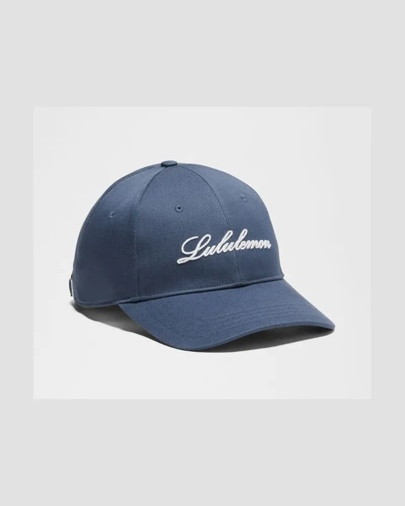 LULULEMON Strukturierte Kappe Script – Größe in Blue Twill/White Blue