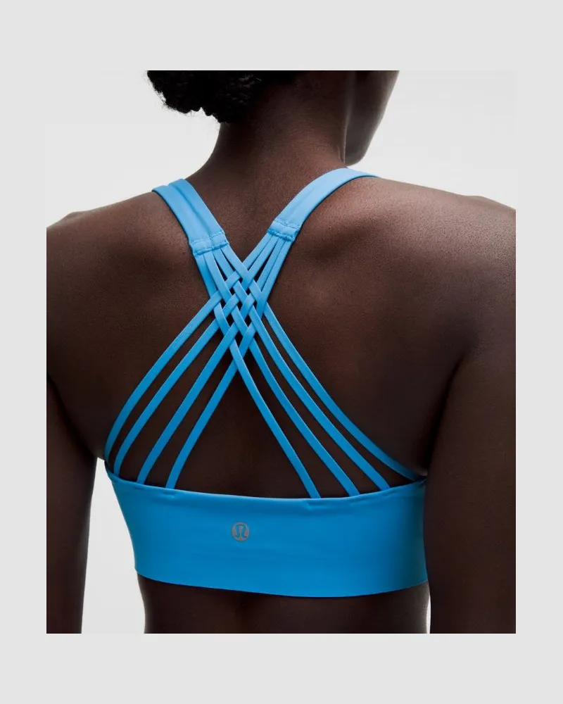 LULULEMON FlexyFlex Yoga-BH mit überkreuzten Trägern Leichter Halt für A-C Cups für Frauen – Größe in Ocean Wave Ocean