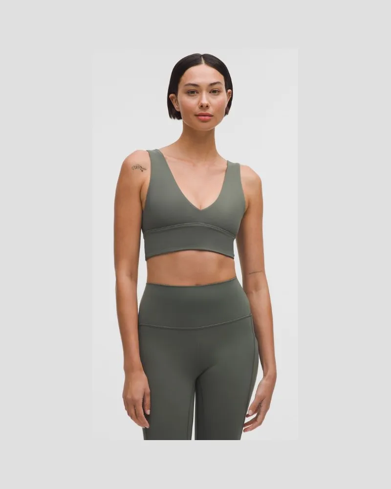 LULULEMON Align BH mit V-Ausschnitt Leichter Halt A/B-Cups für Frauen – Größe in Palm Deco Palm
