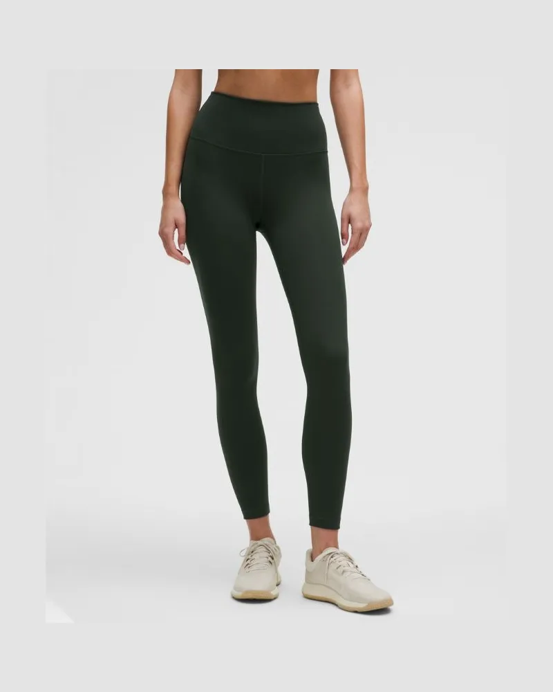 LULULEMON Wunder Train Leggings mit hohem Bund für Frauen – 64 cm – Größe in Rainforest Green Rainforest