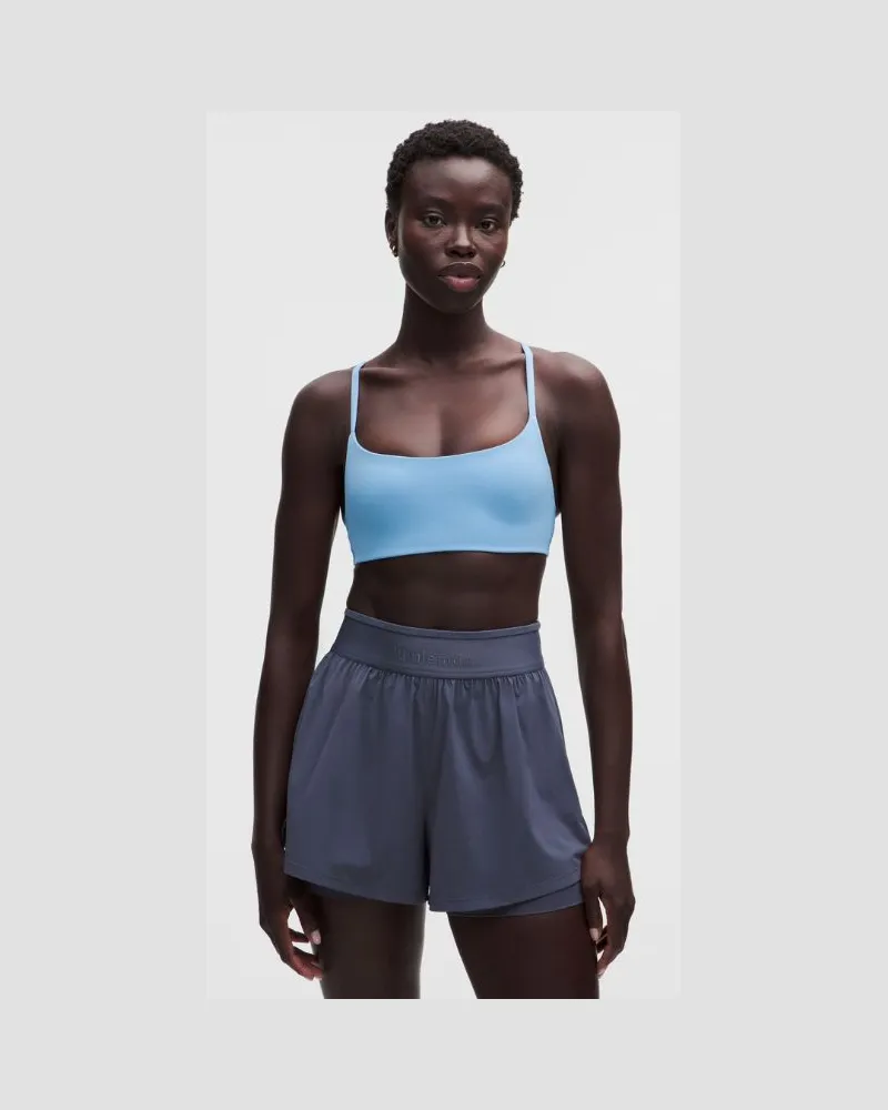 LULULEMON Wunder Train BH mit Racerback-Trägern Leichter Halt A/B-Cups für Frauen – Größe in Dreamy Blue Dreamy