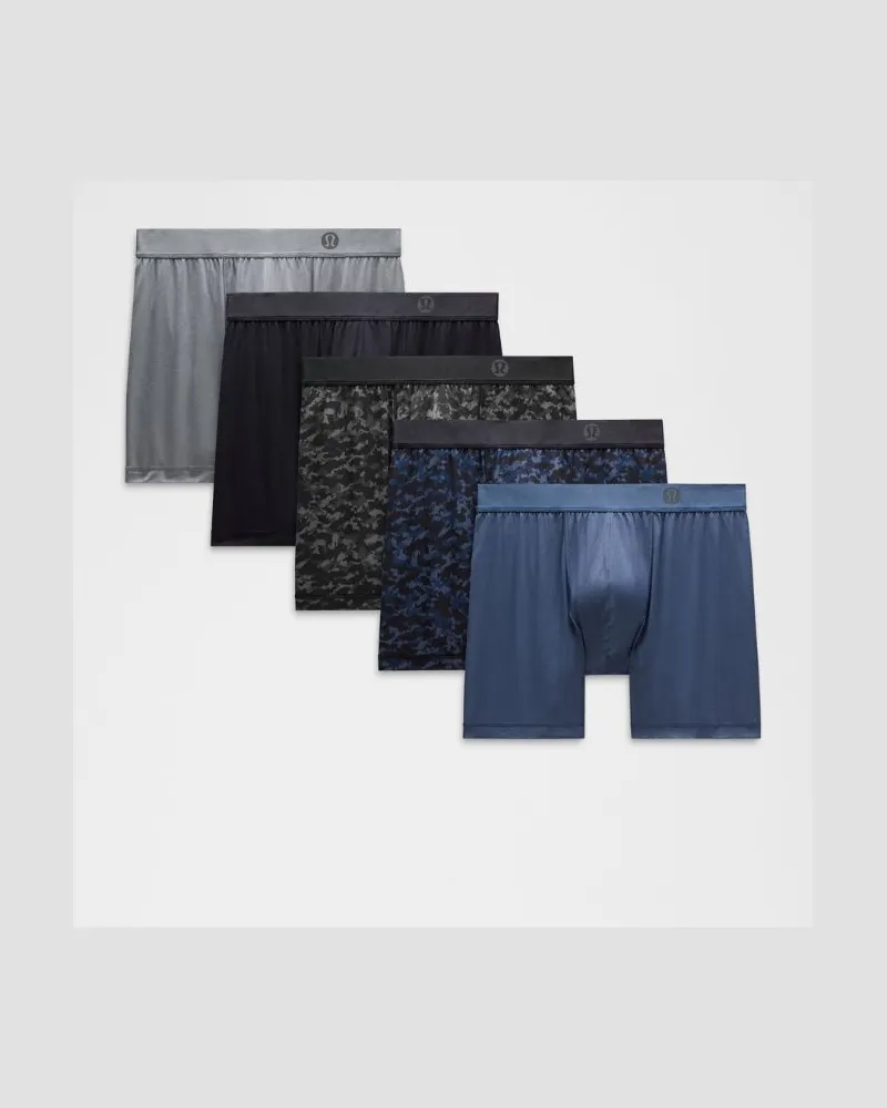 LULULEMON Always In Motion Boxershorts 5er-Pack für Männer – 13 cm – Größe Thawed