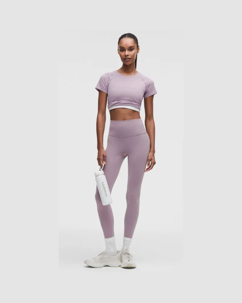 LULULEMON Wunder Train No Line High-Rise Leggings 25" für Frauen – Größe in Lotus Lavender Lotus