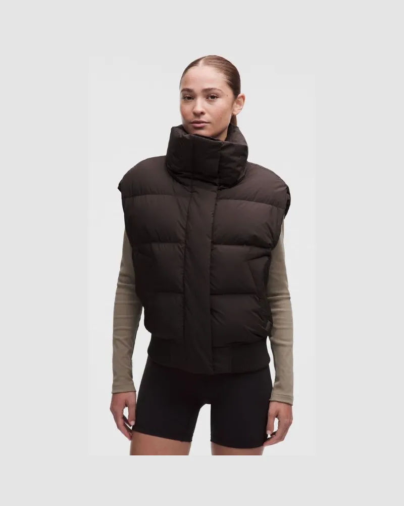 LULULEMON Puffer-Bomberweste für Frauen – Größe in Mahogany Muse Mahogany