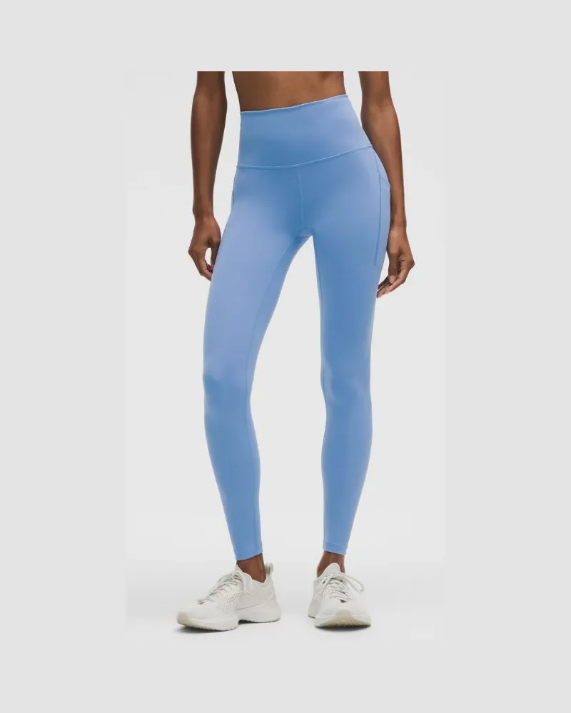 LULULEMON Wunder Train Leggings mit hohem Bund und Taschen für Frauen – 71 cm – Größe in Pool Party Pool