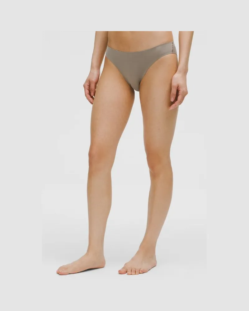 LULULEMON Wundermost Bikini-Unterwäsche mit mittelhohem Bund aus ultraweichem Nulu für Frauen – Khaki – Größe Warm