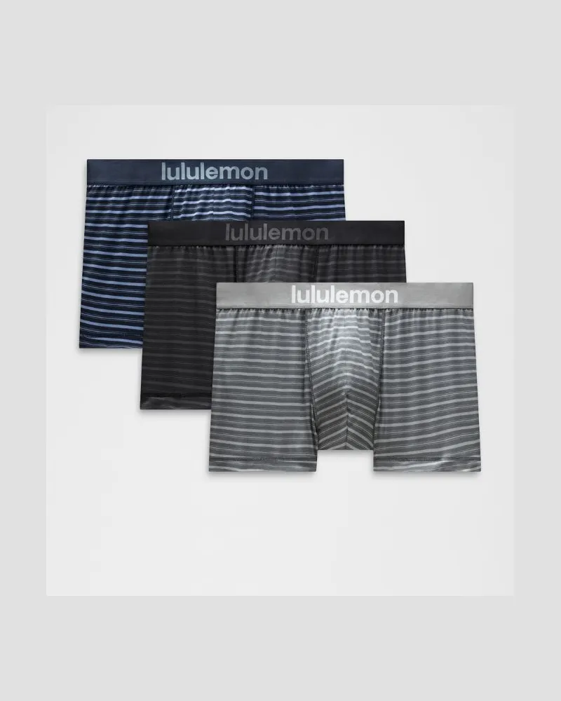 LULULEMON Always In Motion Boxershorts 3er-Pack für Männer – 8 cm – Größe 2XL Propagate