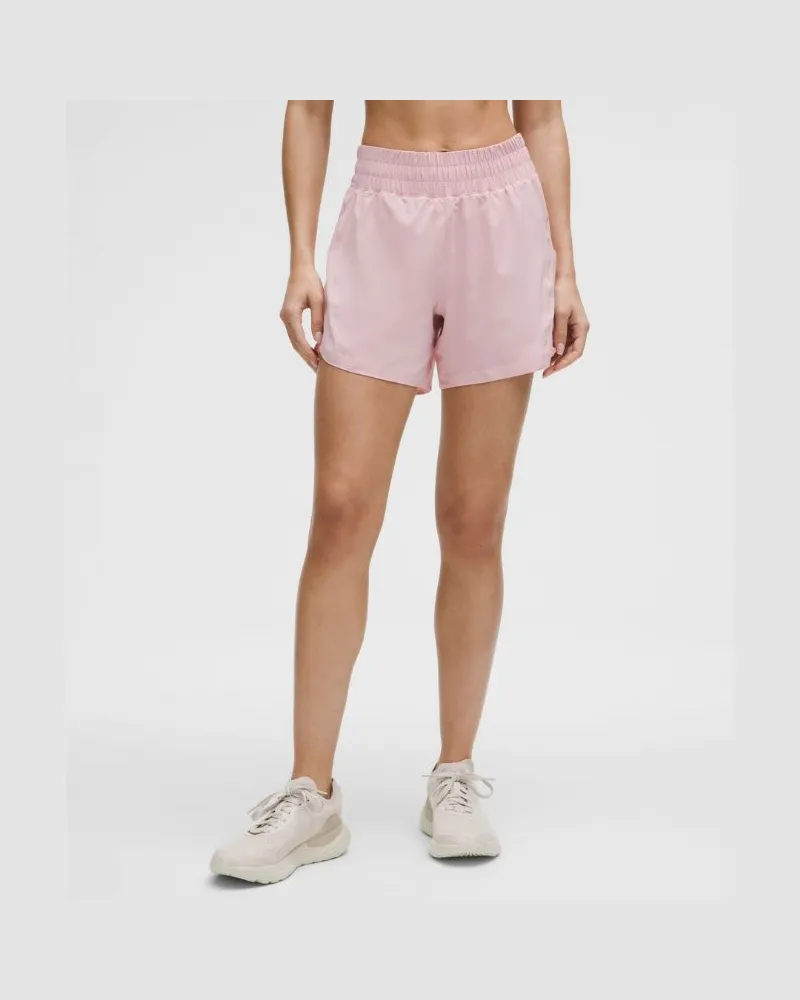 LULULEMON Track That Shorts mit Liner und hohem Bund für Frauen – 13 cm – Größe in Pink Haze Pink
