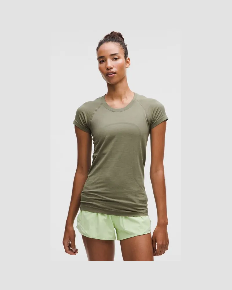 LULULEMON Swiftly Tech Kurzarmshirt 2.0 Hüftlänge für Frauen – Größe in Bay Leaf Bay