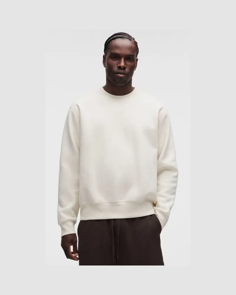 LULULEMON Steady State-Rundhalspullover aus SuperLoft für Männer – Größe in Light Ivory Light