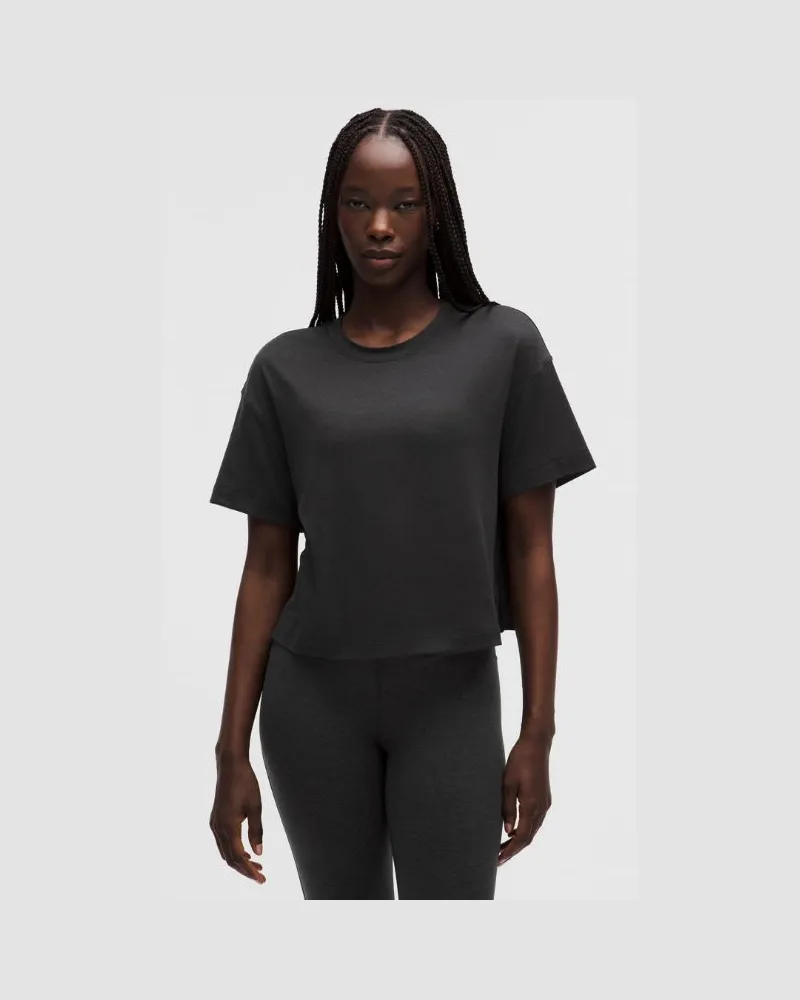 LULULEMON Softy Suedey Relaxed Short-Sleeve Shirt für Frauen – Größe in Black Black