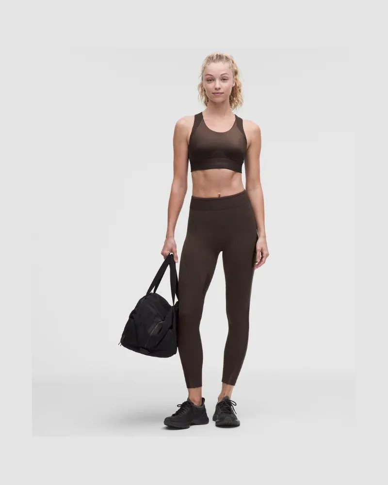 LULULEMON License to Train-Leggings mit hohem Bund Einsatz für Frauen – 64 cm – Größe in Mahogany Muse Mahogany
