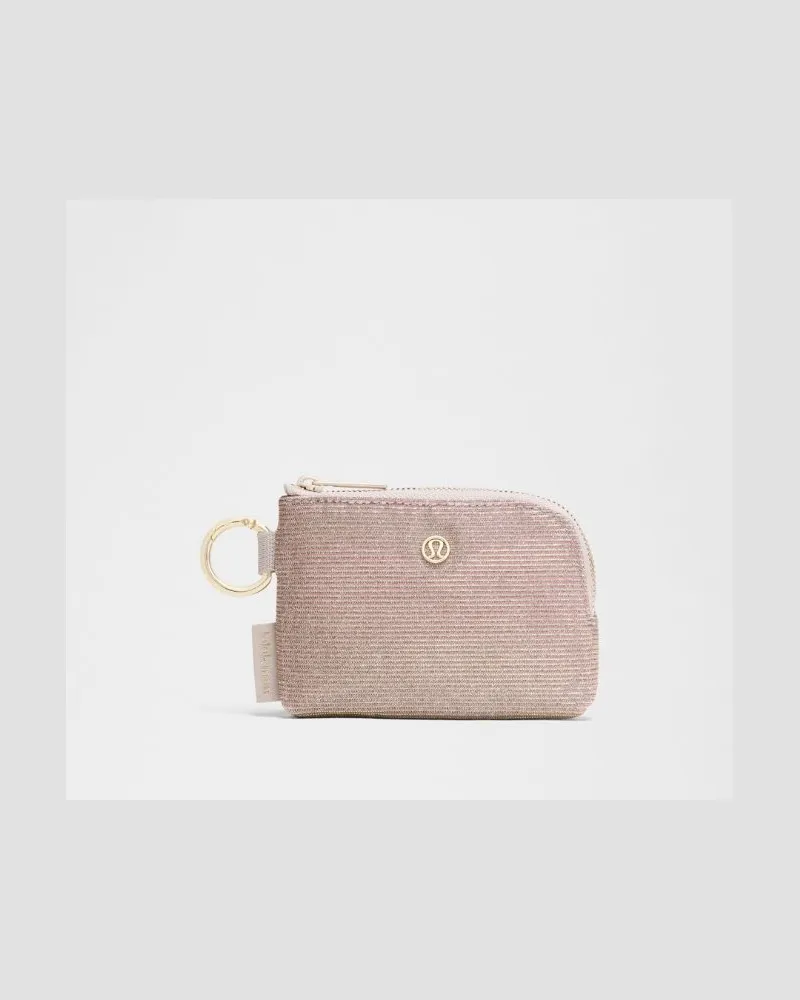 LULULEMON Clippable Card Pouch Glitter in Pink Champagne/Muse/Gold Pink