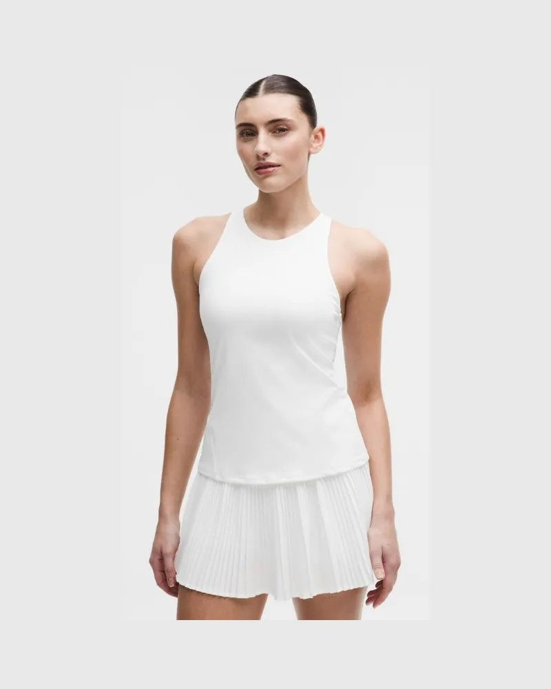LULULEMON Racerback High-Neck Tennis Tank Top für Frauen – Größe in White White