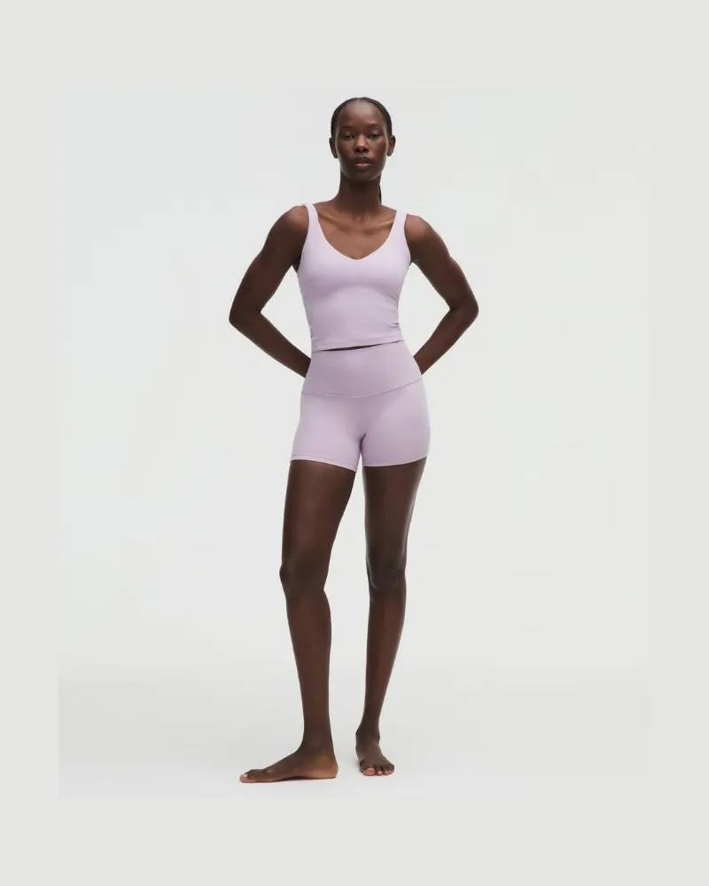 LULULEMON Align Shorts mit hohem Bund für Frauen – 10 cm – Größe in Lilac Play Lilac