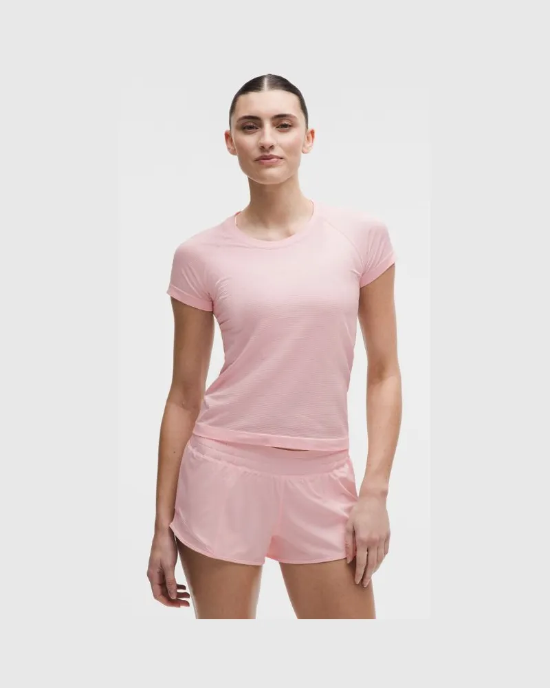 LULULEMON Swiftly Tech Kurzarmshirt 0 Taillenlänge für Frauen – Größe in Pink Pearl Pink