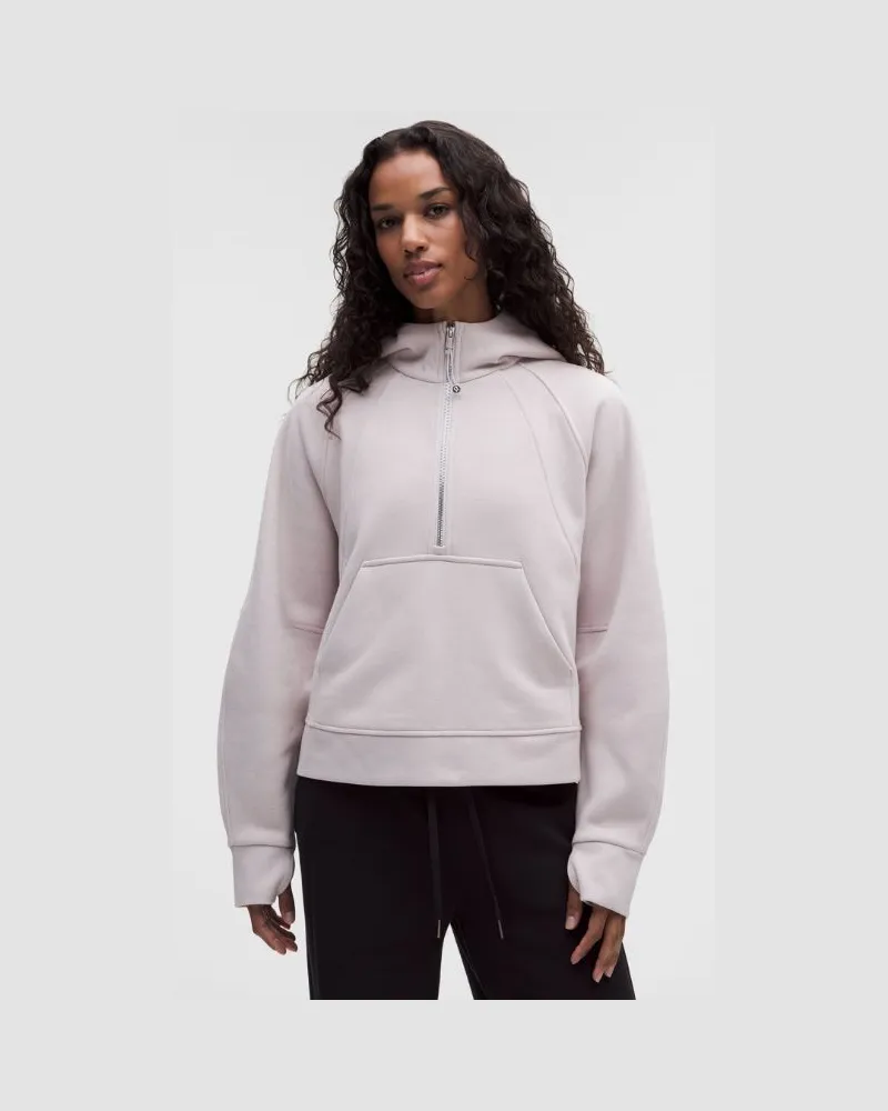 LULULEMON Scuba-Hoodie mit kurzem Reißverschluss, Evolve für Frauen – Größe in Icy Taupe/Mirror Silver Icy