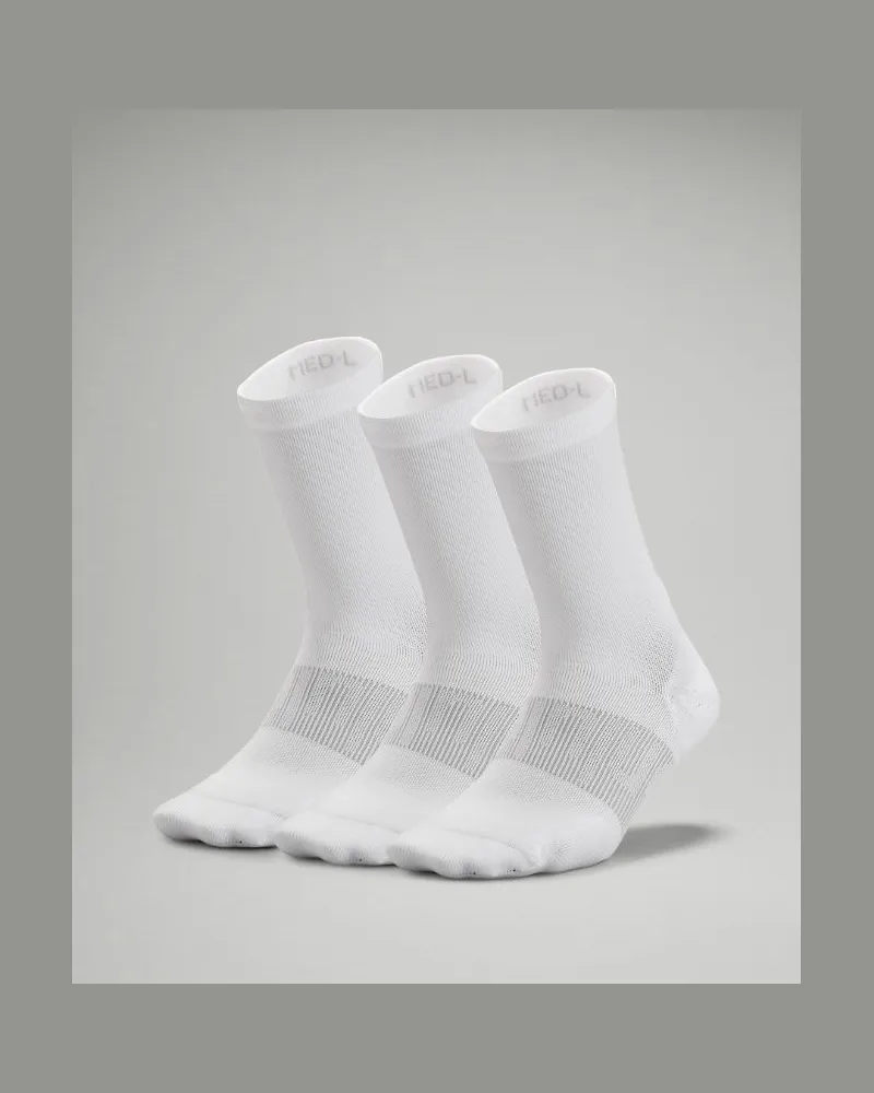 LULULEMON Power Stride Crew Socken 3er-Pack White