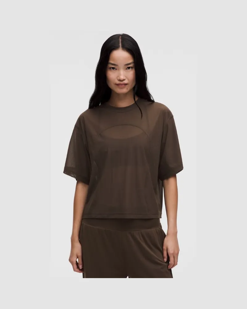LULULEMON Dehnbares -T-Shirt im Relaxed Fit für Frauen – Größe in Walnut Crunch Walnut