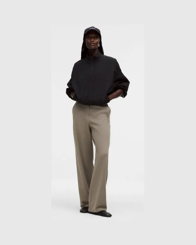 LULULEMON Daydrift Hose mit geradem Bein und hohem Bund für Frauen – Khaki – Größe Warm