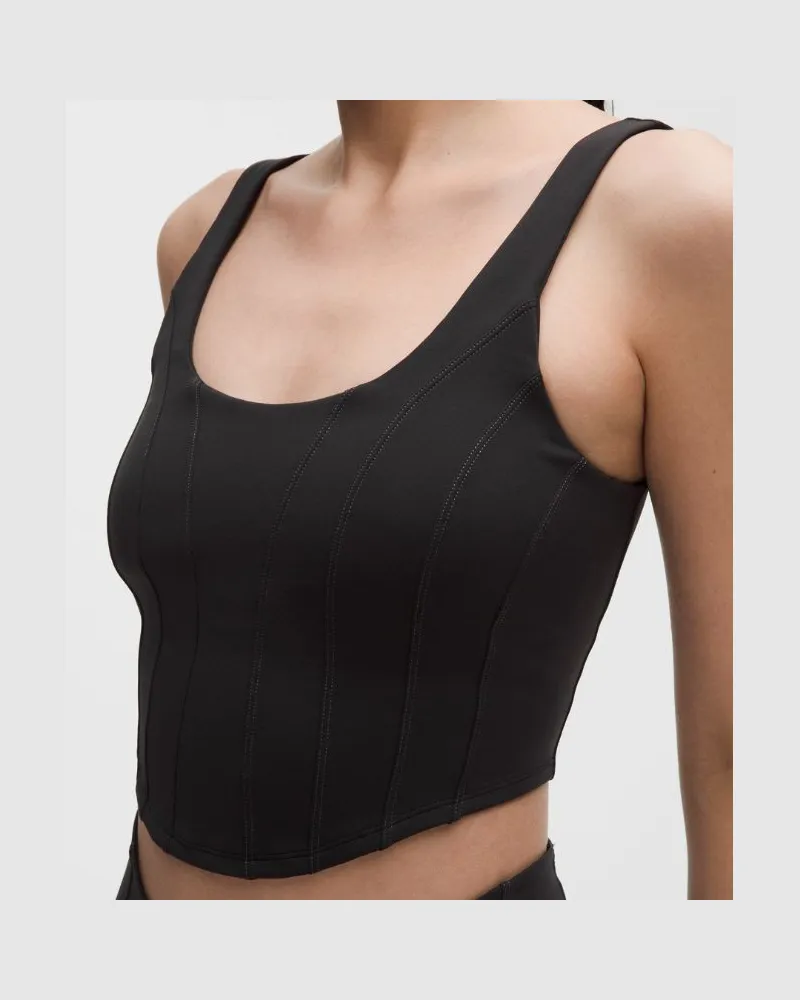 LULULEMON Ultralu Tanktop mit Korsett-Naht Leichter Halt für B/C-Cups für Frauen – Größe in Schwarz Schwarz