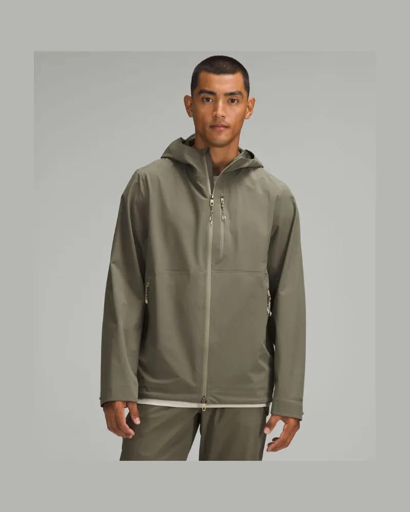 LULULEMON City-to-Hike Wasserdichte Jacke für Männer – Größe in Army Green Army