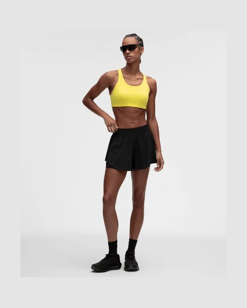 LULULEMON Shake It Out Lauf-Shorts mit hohem Bund für Frauen – 6 cm – Größe in Schwarz Schwarz