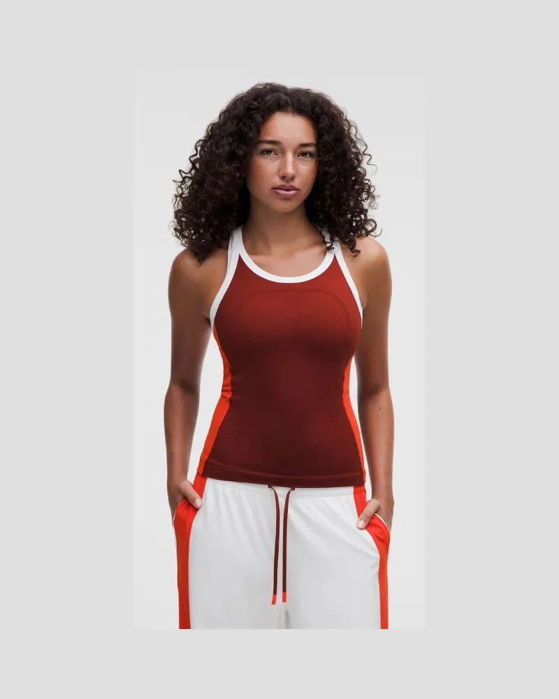 LULULEMON Swiftly Tech Tanktop mit Racerback und U-Ausschnitt 2.0 Cranberry