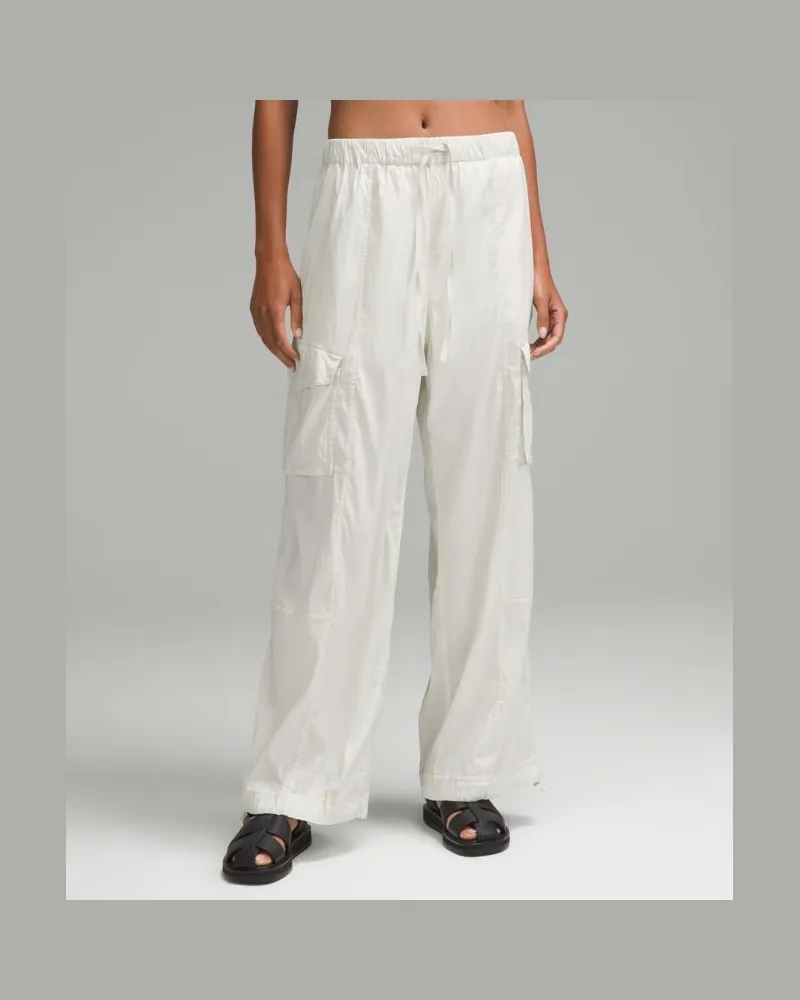 LULULEMON Leichte Cargohose mit mittelhohem Bund und flexibler Passform für Frauen – Größe in Bone Bone