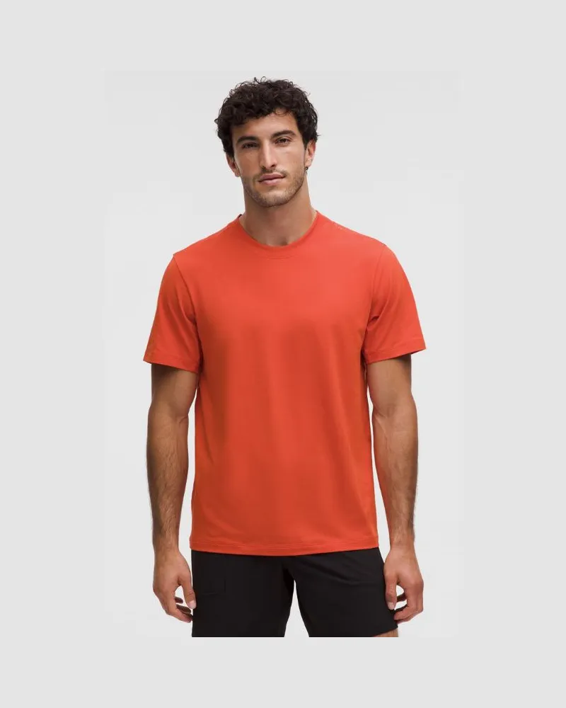 LULULEMON Zeroed In Kurzarmshirt für Männer – Orange – Größe Sunburst
