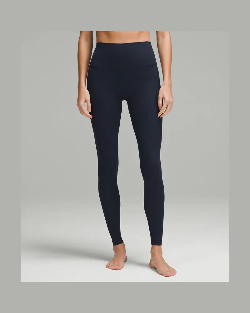 LULULEMON Align Gerippte Hose mit hohem Bund für Frauen – 71 cm – Größe in True Navy True