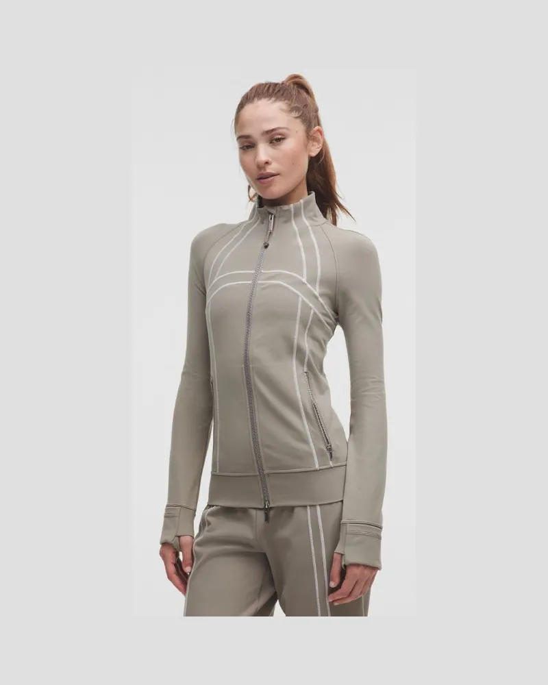 LULULEMON Define Trainingsjacke Luon für Frauen – Größe in Warm Ash Grey/White Warm