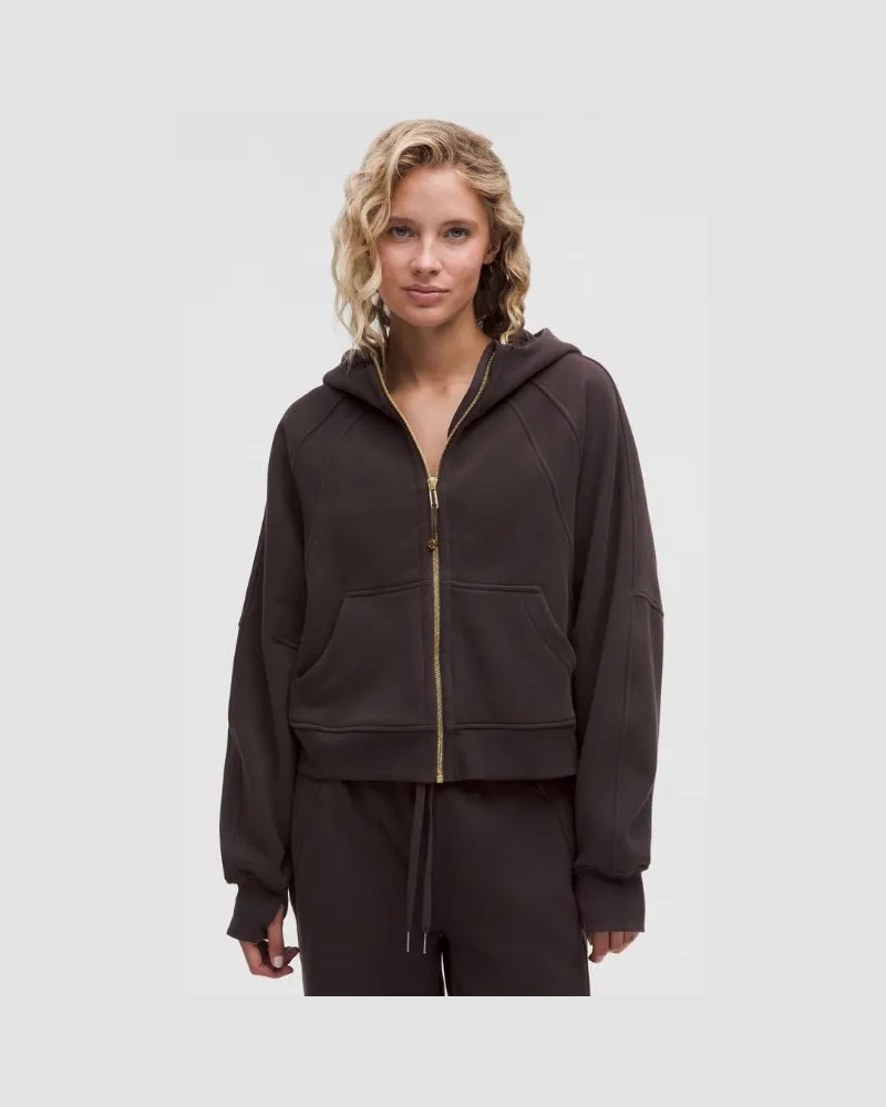 LULULEMON Scuba Oversized-Hoodie mit Reißverschluss für Frauen – Größe in Sequoia/Gold Sequoia