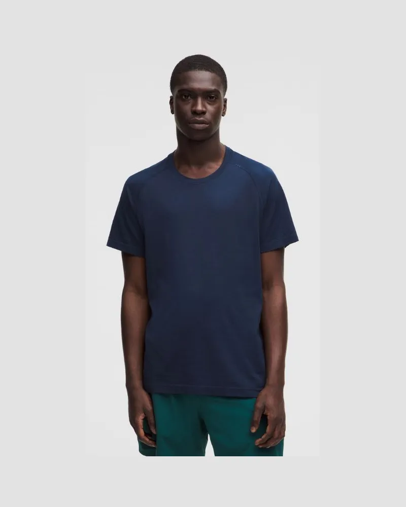 LULULEMON Metal Vent Tech T-Shirt für Männer – Größe in Club Blue Club